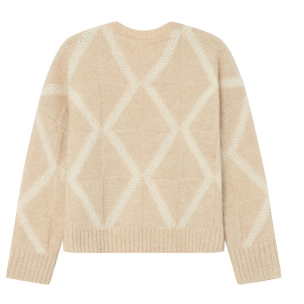 Alpaca SALINGER VANILLA WOOL PATTERN SWEATER